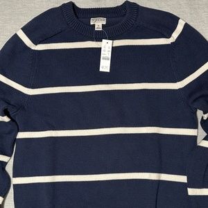 J. Crew Heritage Crewneck Sweater - Navy Mountain White Stripe